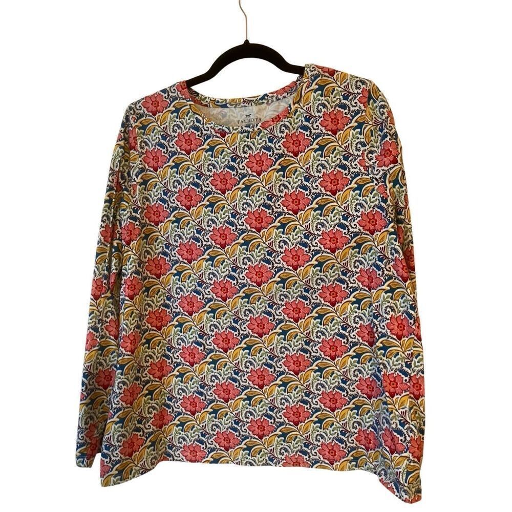 Talbots LS Floral Top 2X